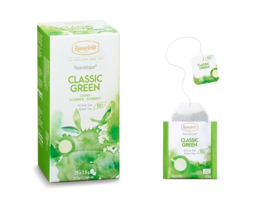 Zielona herbata Ronnefeldt | Green Classic BIO | opakowanie + saszetka
